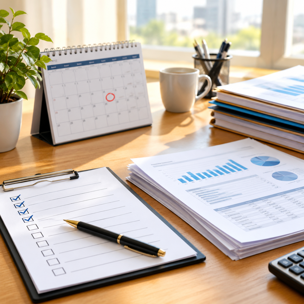 Period-end closing calendar and checklist